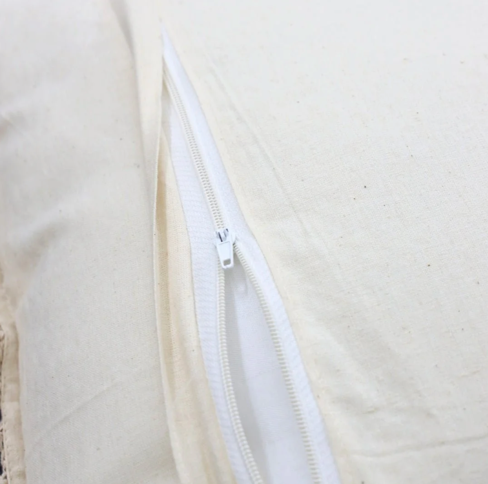 Hand woven Crochet Cushion Cover ,Off-White , (16" x 16") - The Ultimate Neutral Texture Quantity-1 Piece