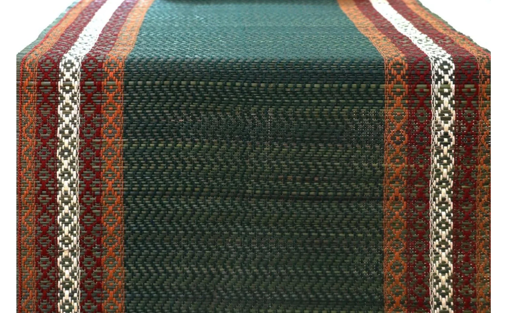 Hand Woven Dining Table Mat in Green Set of 4 Mat Size Length x width 12 x 18 inches