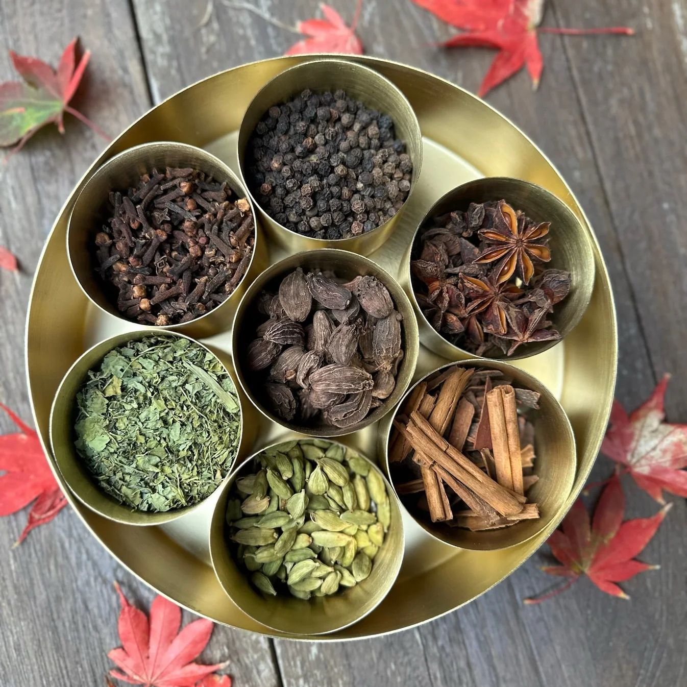 Pure Brass Masala Box For Dry Spice Dry Fruits Storage