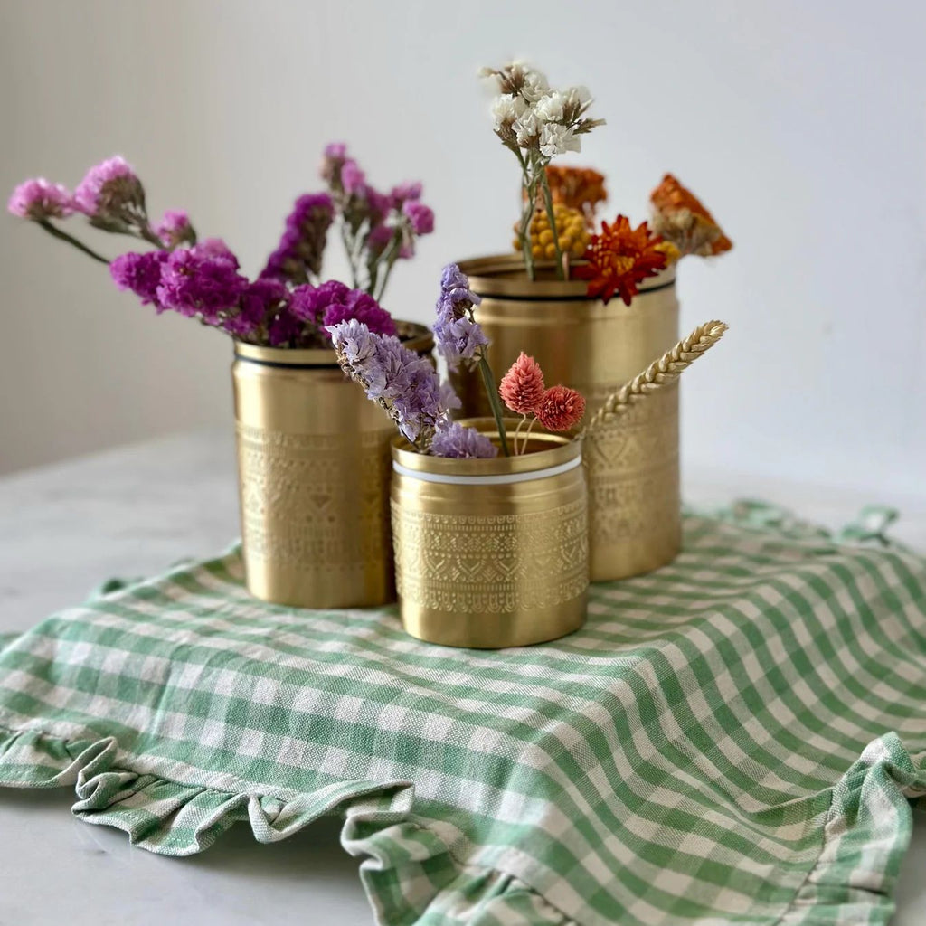 Pure Brass Storage Container or Jar For Tea Sugar Dry Fruites