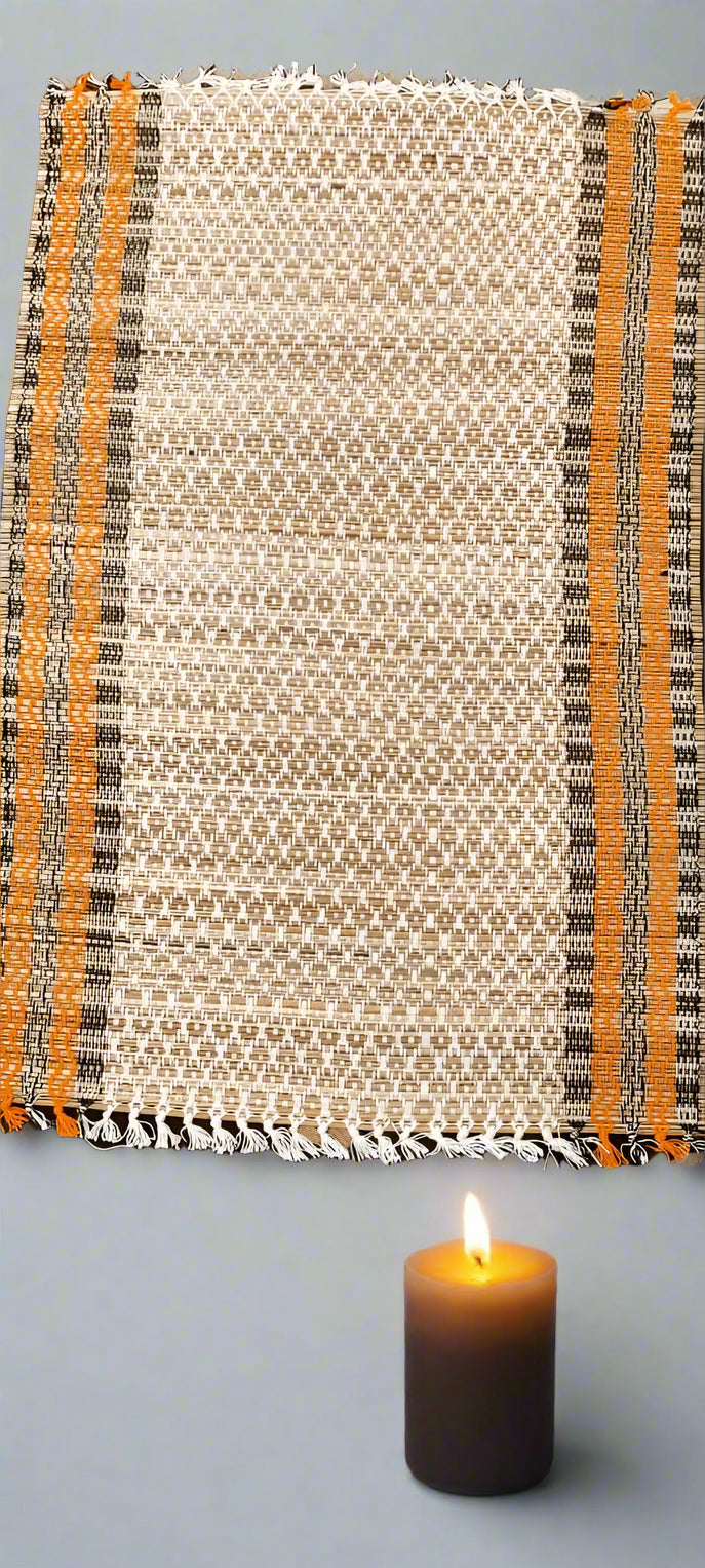 Handmade Dinning Table Mat in Beige Set Of 2 Eco Friendly Table ware hand woven Natural Grass  12 x 18 Inches