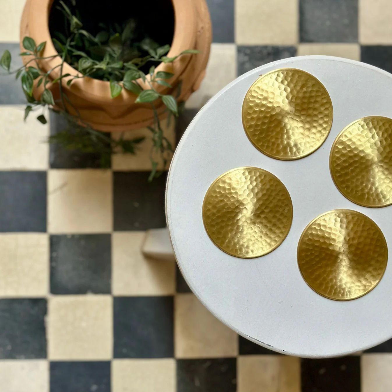 Pure Brass Coaster Set of 2