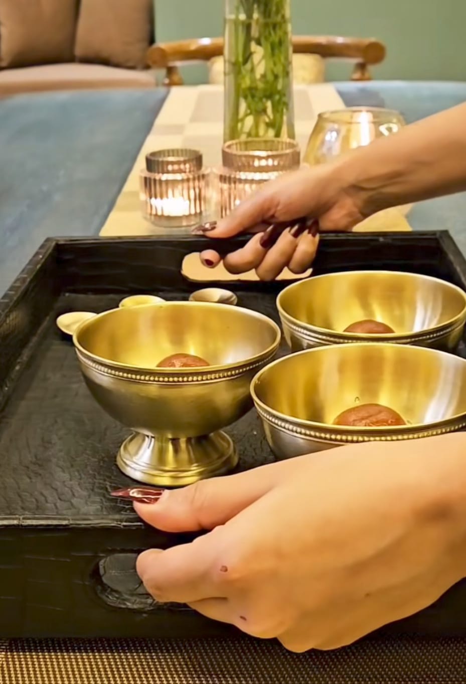 Pure Brass ice-cream/Dry Fruits/Serving Bowl