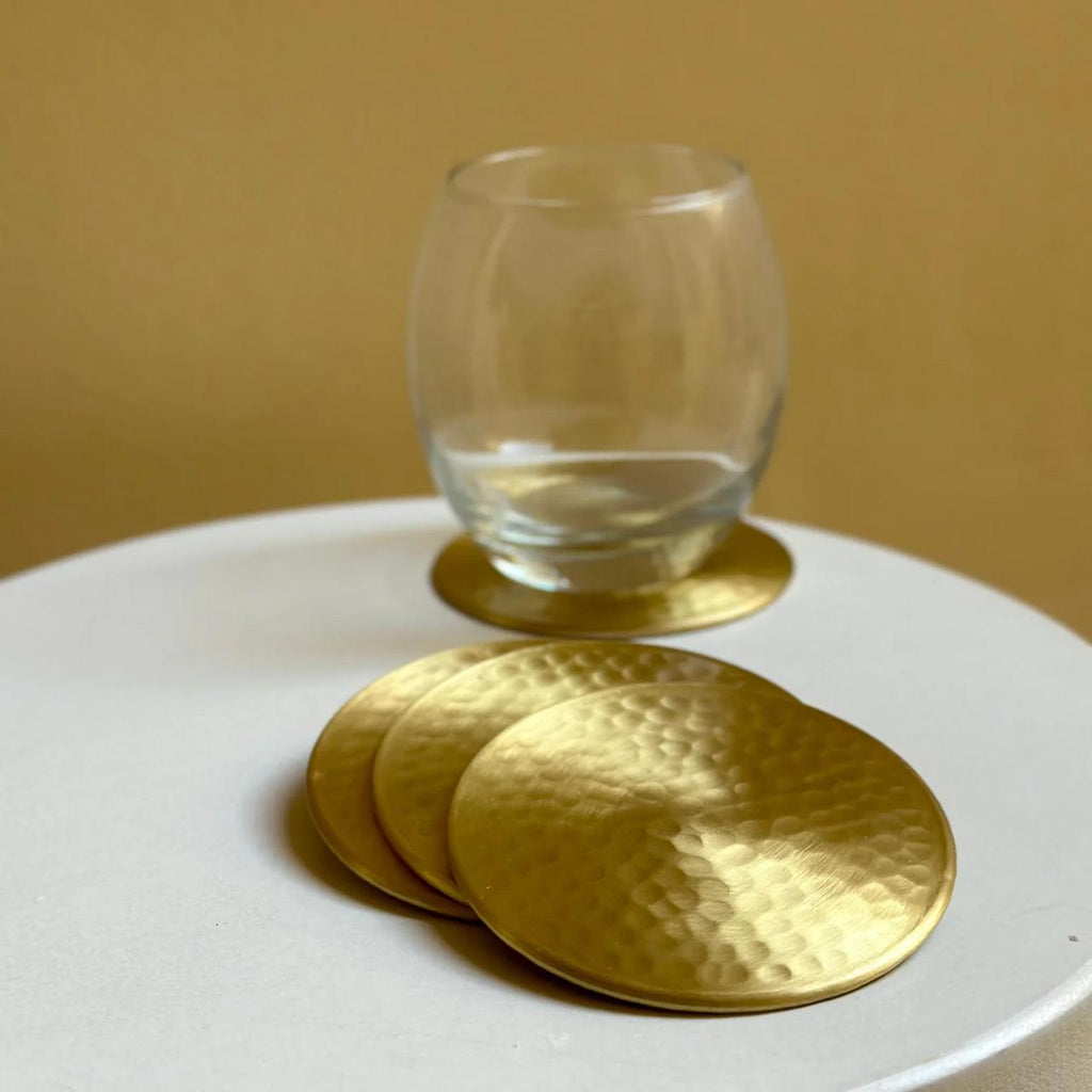 Pure Brass Coaster Set of 2